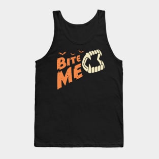 Vampire Bite Me - Funny Halloween Vampire Fangs Tank Top